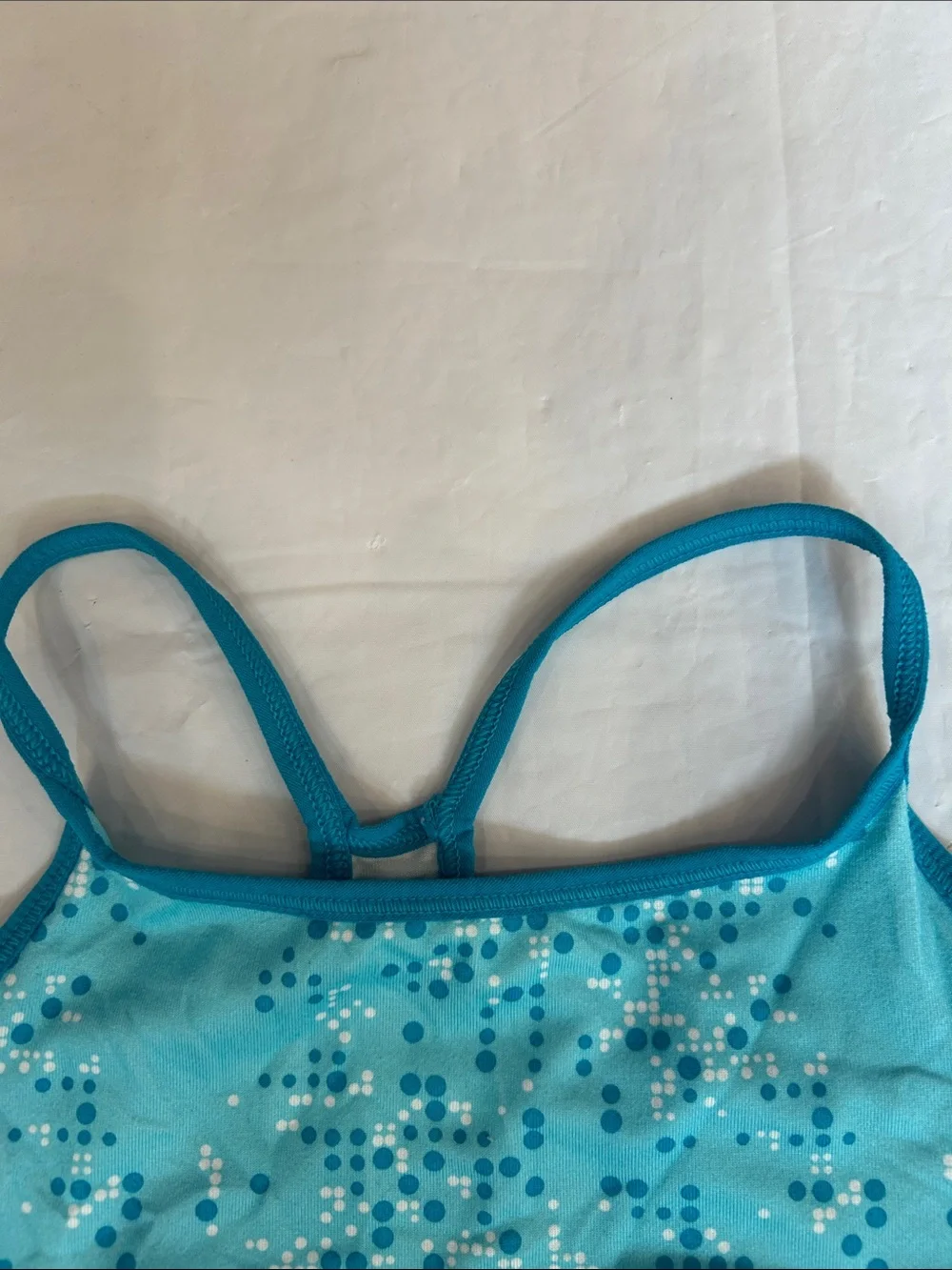 Old Navy Teal & Aqua Girls' Dot-Print Sports Bra
